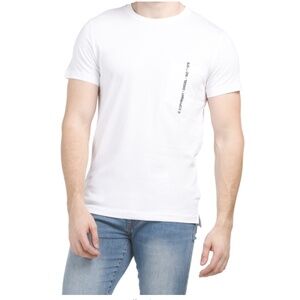 Diesel T-Rubin Pocket T-Shirt White Cotton Logo Tee Mens Size L Crewneck
